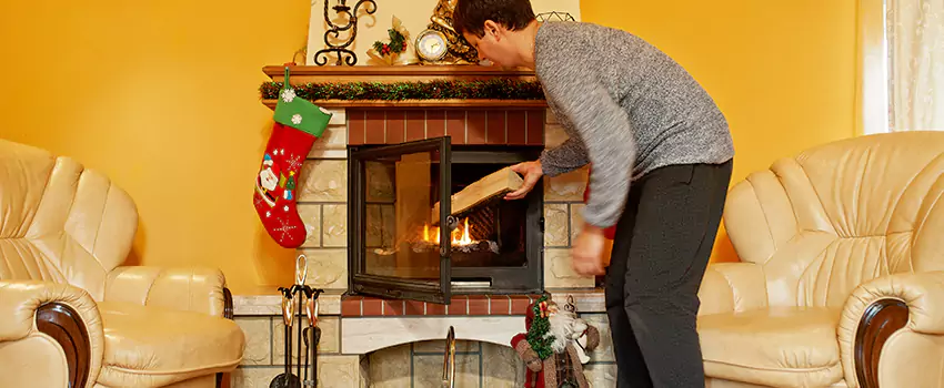 Rusted Metal Fireplace Restoration in El Cajon, California